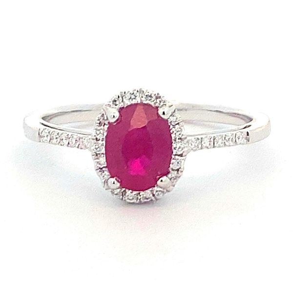14K White Gold Ruby and Diamond Ring Texas Gold Connection greenville, TX