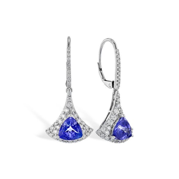 14k White Gold Tanzanite Drop Earrings Texas Gold Connection Greenville, TX