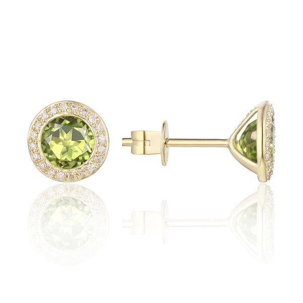 Peridot Halo Earrings Texas Gold Connection Greenville, TX