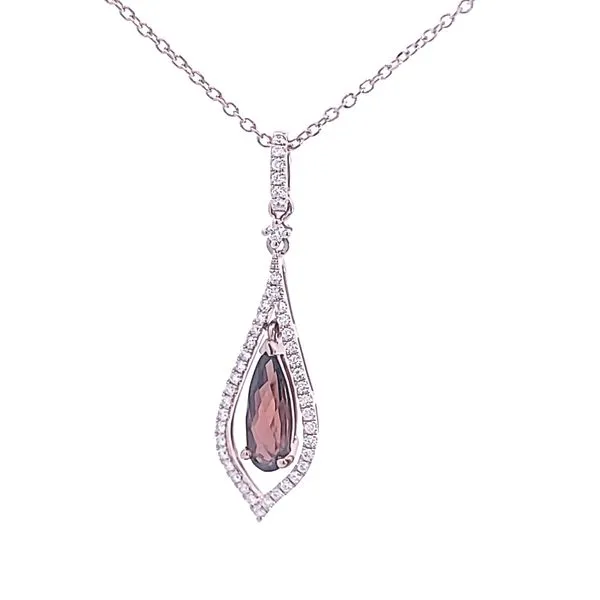 Lady's Pendants With One 0.94Ct Pear Garnet And 0.23Tw Round Diamonds Texas Gold Connection Greenville, TX