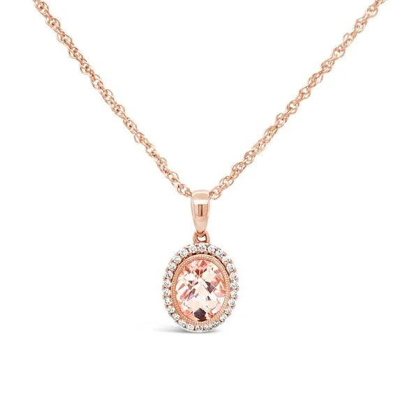 14K Rose Gold Morganite Necklace Texas Gold Connection Greenville, TX