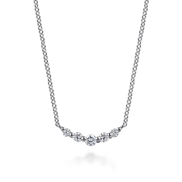 Lady's White 14K Necklace With 0.26Twt White Sapphires Texas Gold Connection greenville, TX