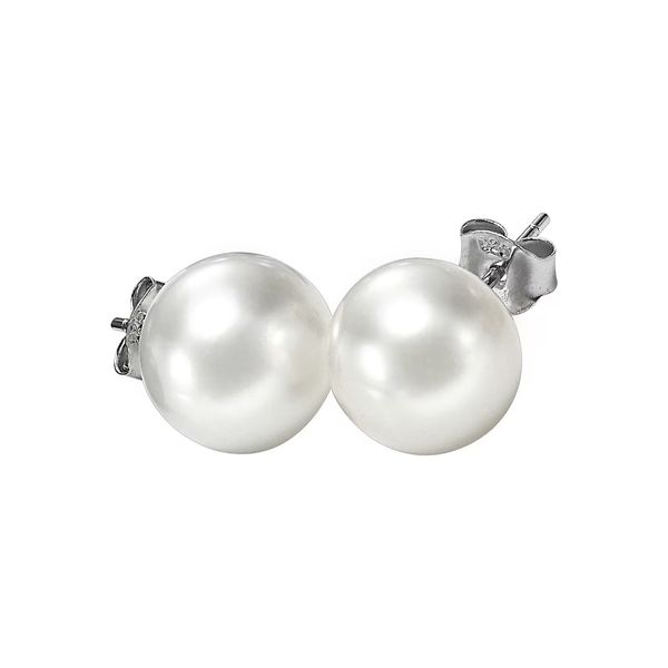 Silver 7.0mm Fresh Water Pearl Earring Texas Gold Connection greenville, TX