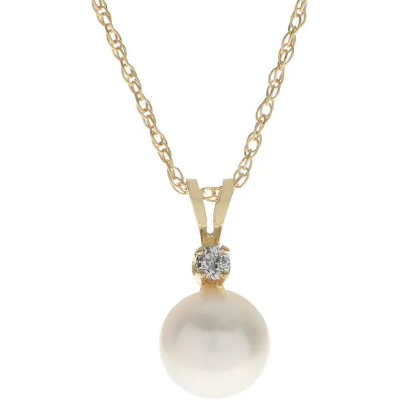 Lady's 14K Yellow Gold 7mm Pearl Drop Pendant Texas Gold Connection Greenville, TX
