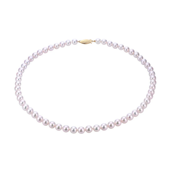 14k Yellow 5.5-6mm Akoya Pearl Necklace A Quality Texas Gold Connection greenville, TX