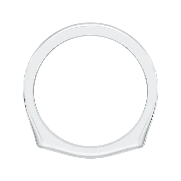 Lady's White 14 Karat Straight Wedding Band Image 4 Texas Gold Connection Greenville, TX