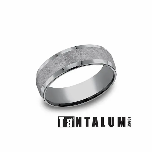 Men's Grey Tantalum Wedding Band Texas Gold Connection Greenville, TX