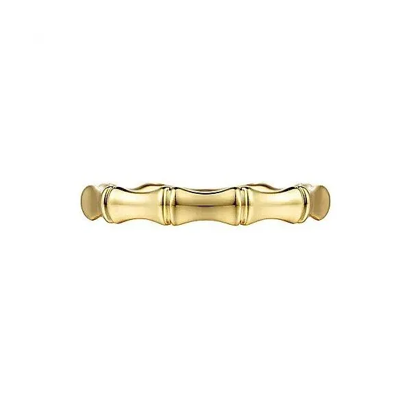 14K Yellow Gold Bamboo Shape Stackable Ring Image 2 Texas Gold Connection Greenville, TX