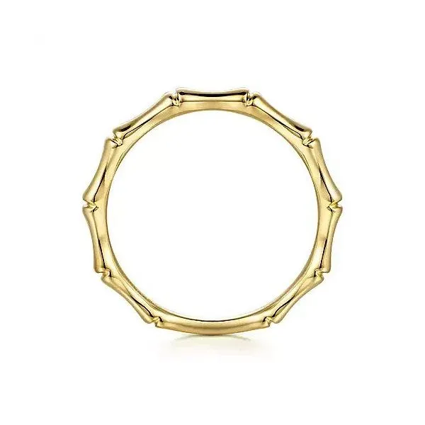 14K Yellow Gold Bamboo Shape Stackable Ring Image 5 Texas Gold Connection Greenville, TX