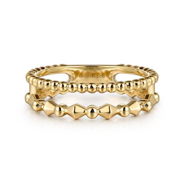 Wide Band Easy-Stack Ring 14K Yellow Gold Bujukan Texas Gold Connection greenville, TX