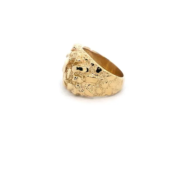 10K Yellow Gold Nugget Ring Image 2 Texas Gold Connection Greenville, TX