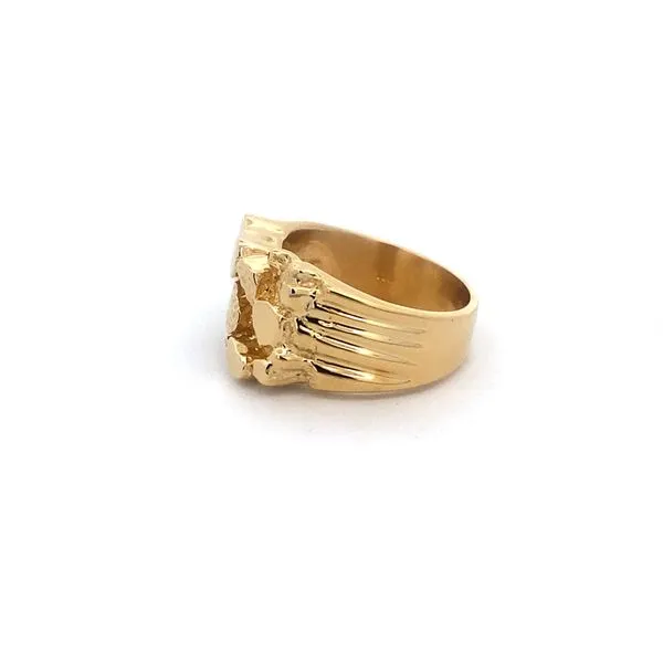 10K Yellow Gold Nugget Ring Image 2 Texas Gold Connection Greenville, TX
