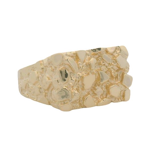 Men's 10K Yellow Gold Nugget Ring Size 10 Image 2 Texas Gold Connection greenville, TX