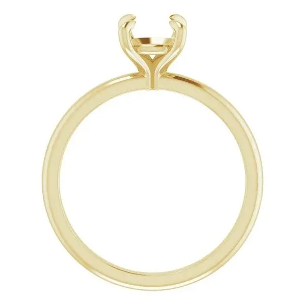 14K Yellow 6.5 mm Round Solitaire Engagement Ring Mounting Image 2 Texas Gold Connection Greenville, TX