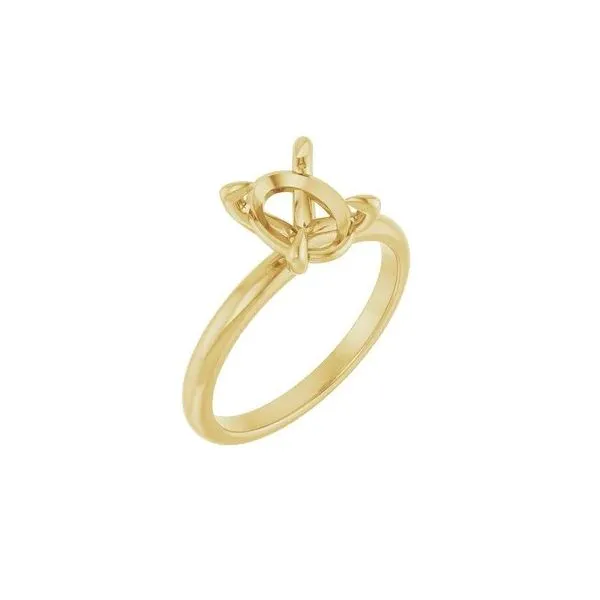 14K Yellow 9x7 mm Oval Solitaire Engagement Ring Mounting Texas Gold Connection Greenville, TX
