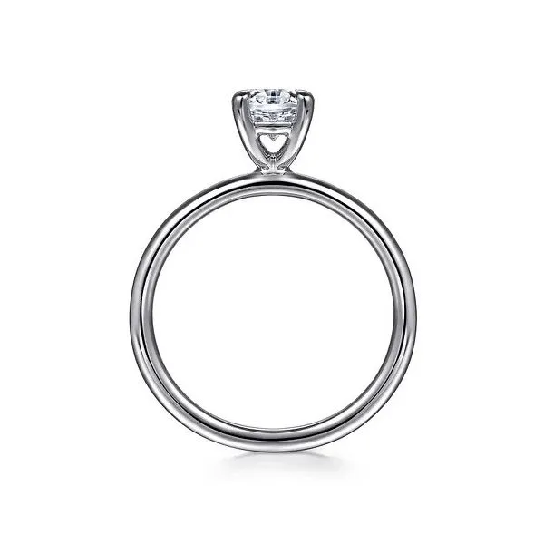 Tiana - 14K White Gold Oval Plain Head and 1 7mm Plain Shank *Setting only, center stone not included Image 3 Texas Gold Connection Greenville, TX