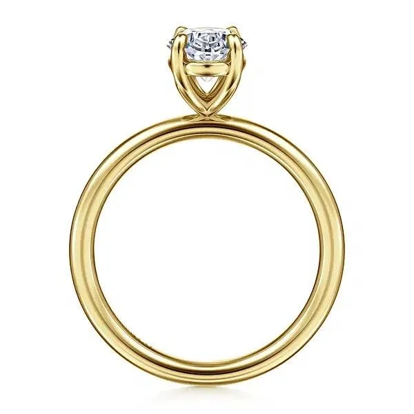 Tiana - 14K Yellow Gold Oval Plain Head and 1 7mm Plain Shank *Setting only, center stone not included Image 3 Texas Gold Connection Greenville, TX