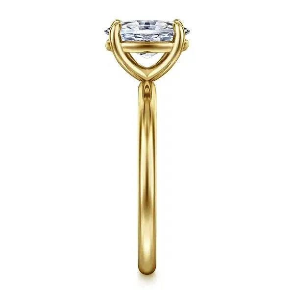 Tiana - 14K Yellow Gold Oval Plain Head and 1 7mm Plain Shank *Setting only, center stone not included Image 4 Texas Gold Connection Greenville, TX