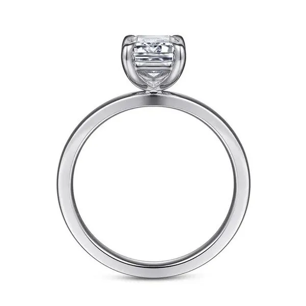 Paula - 14K White Gold Emerald Cut Diamond Engagement Ring *SETTING ONLY - CENTER STONE NOT INCLUDED* Image 3 Texas Gold Connection greenville, TX