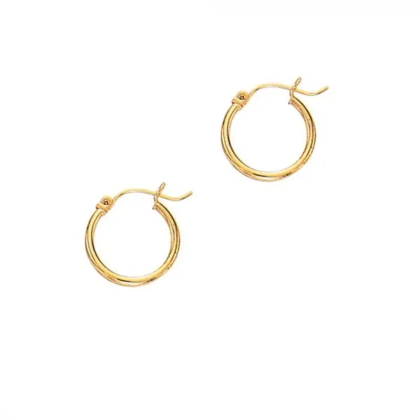14K Yellow Gold Hoop Earrings Texas Gold Connection Greenville, TX