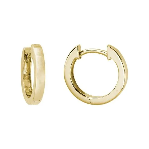 14K Yellow Gold  Hinged Hoop Earrings Texas Gold Connection Greenville, TX