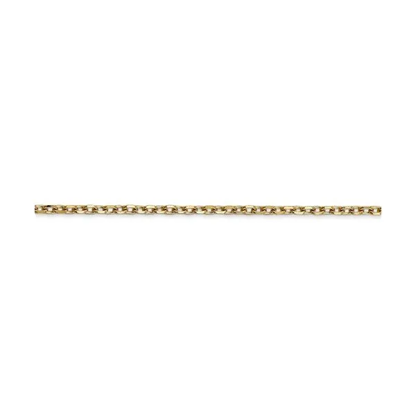 14K 20 inch 2.2mm Diamond-cut Round Open Link Cable with Lobster Clasp Chain Image 3 Texas Gold Connection Greenville, TX