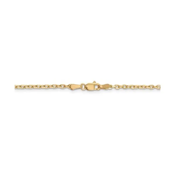 14K 20 inch 2.2mm Diamond-cut Round Open Link Cable with Lobster Clasp Chain Image 4 Texas Gold Connection Greenville, TX