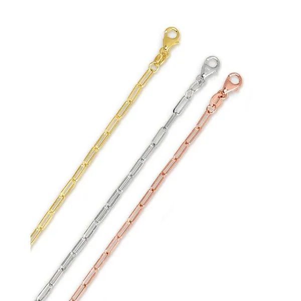 14K Gold 2.1mm Paperclip Chain Image 3 Texas Gold Connection Greenville, TX
