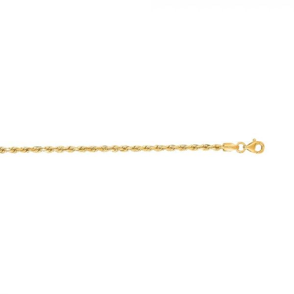 14K Gold 2.5mm Diamond Cut Royal Rope Chain with Lobster Lock Texas Gold Connection Greenville, TX