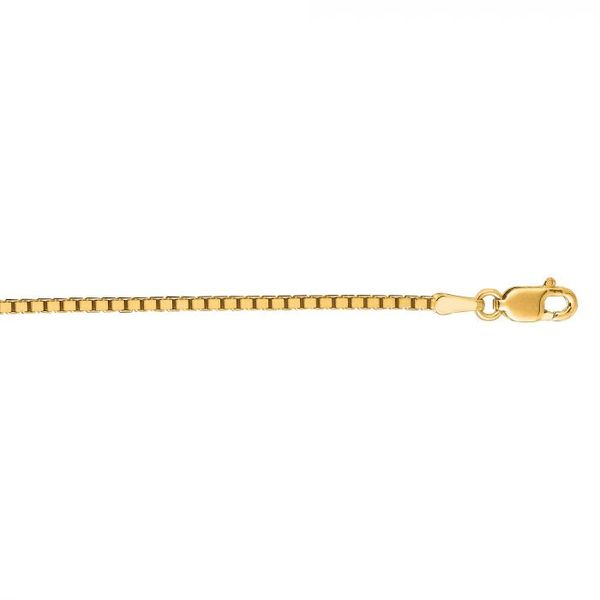 14K Gold 1.4mm Classic Box Chain with Lobster Lock Texas Gold Connection Greenville, TX