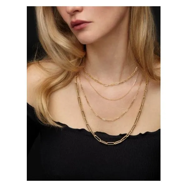 14K Yellow Gold 2.1mm Paperclip Chain with Lobster Lock Image 4 Texas Gold Connection Greenville, TX