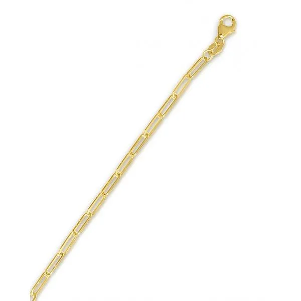 14K Yellow Gold 2.5mm Paperclip Chain with Lobster Lock. Texas Gold Connection Greenville, TX