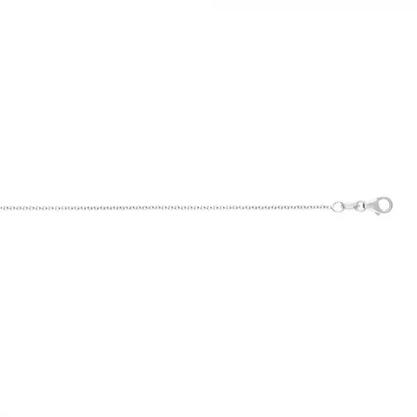 14K White Gold 1.3mm Round Cable Chain with Lobster Lock Texas Gold Connection Greenville, TX