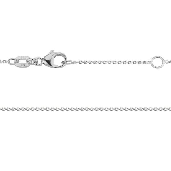 14K White Gold 16-18 inch 0.9mm adjustable Cable Chain with Lobster Clasp. Texas Gold Connection greenville, TX