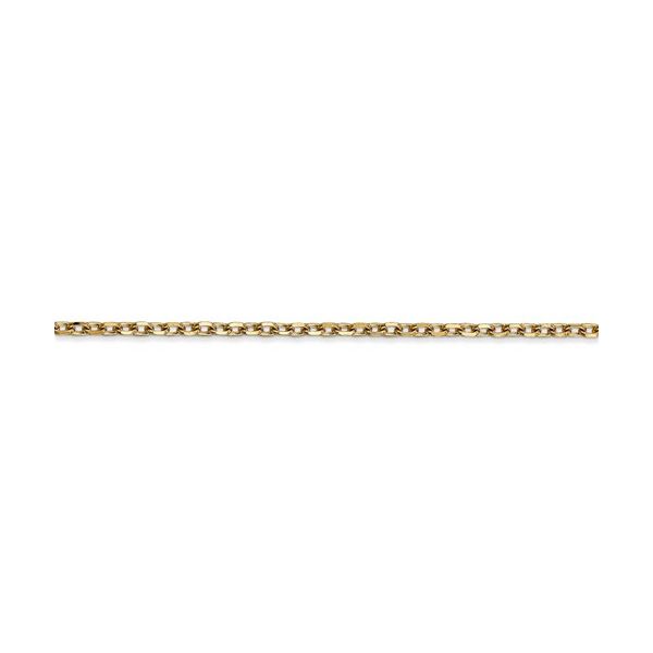 14K 20 inch 2.2mm Diamond-cut Round Open Link Cable with Lobster Clasp Chain Image 3 Texas Gold Connection greenville, TX