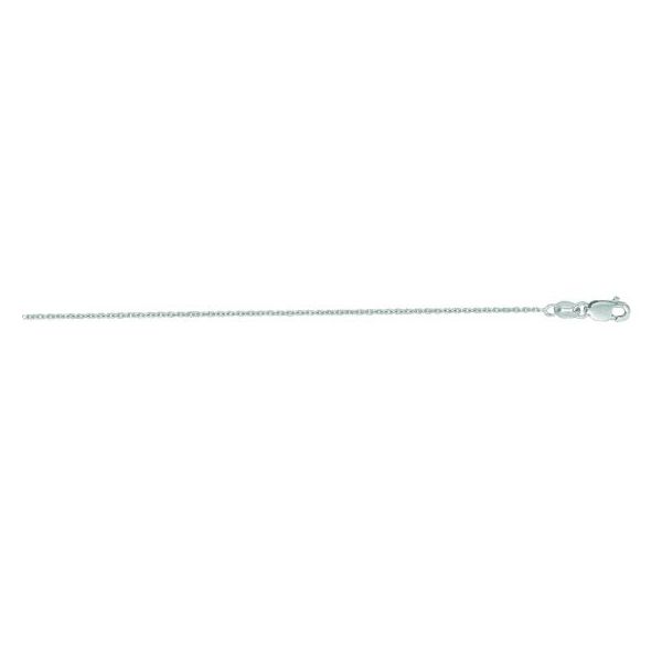 14K White Gold 0.87mm Diamond Cut Cable Chain with Lobster Lock Texas Gold Connection greenville, TX