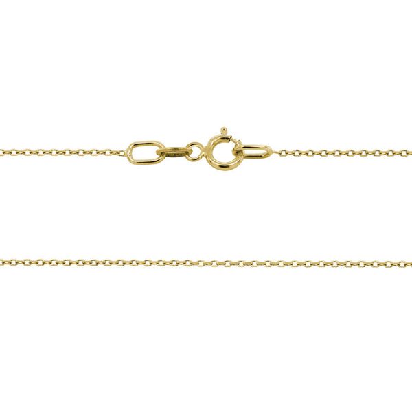 14K Yellow Gold 18 inch Chain. 0.7mm diamond-cut Cable Chain with Spring Ring clasp Texas Gold Connection greenville, TX