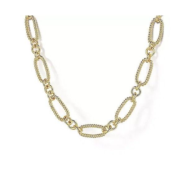 14K Yellow Gold Twisted Rope Chain Necklace Texas Gold Connection Greenville, TX