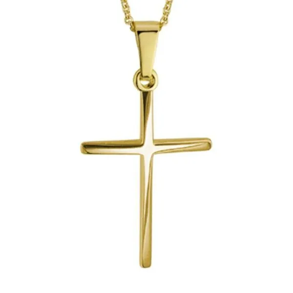 14K Yellow Gold Cross Pendant on Cable Chain Necklace Texas Gold Connection greenville, TX