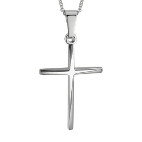 14K White Gold Cross Cable Chain Necklace Texas Gold Connection greenville, TX