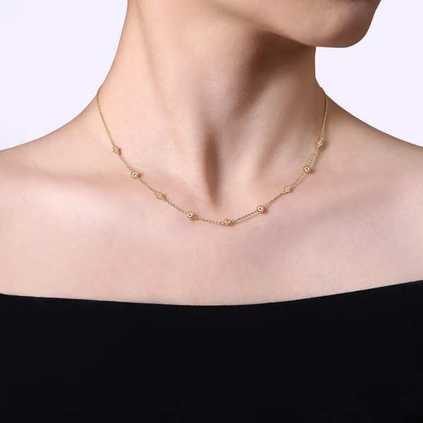 14K Yellow Gold Bujukan Station Necklace Image 3 Texas Gold Connection greenville, TX