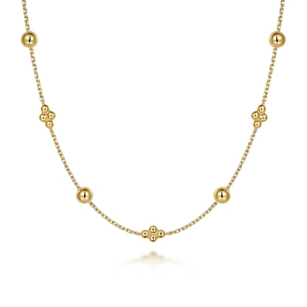 14K Yellow Gold Bujukan Station Necklace Texas Gold Connection greenville, TX