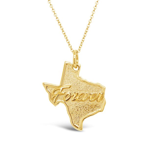 14K Yellow Gold Texas Forever Necklace Texas Gold Connection Greenville, TX