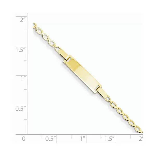 14k Polished Baby ID Bracelet Image 3 Texas Gold Connection Greenville, TX