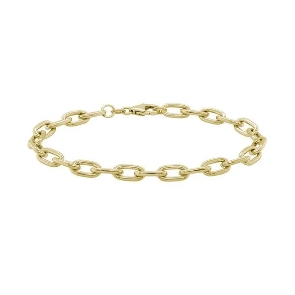 14K Yellow Gold Oval Link Bracelet Texas Gold Connection Greenville, TX