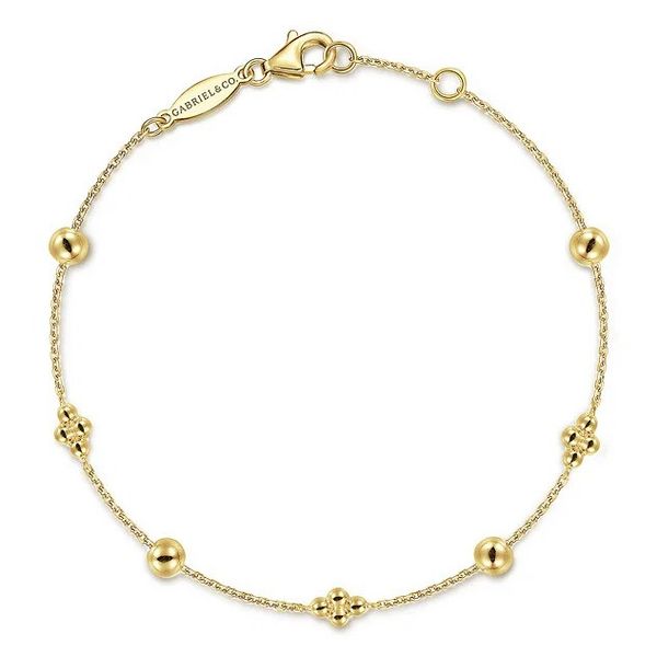 14K Yellow Gold Bujukan Beads Station Bracelet Texas Gold Connection greenville, TX