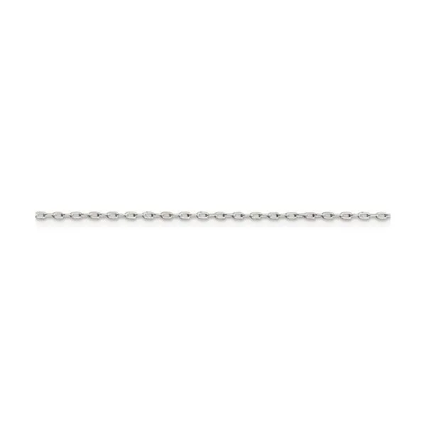 Sterling Silver 1.4mm Flat Oval Cable Chain Image 2 Texas Gold Connection Greenville, TX