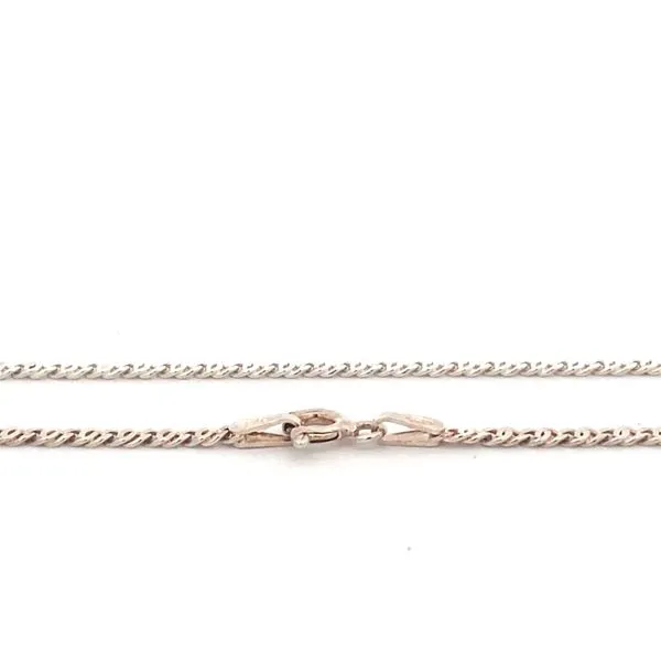 White .925 Silver Curb Chain Length 18 Image 2 Texas Gold Connection Greenville, TX