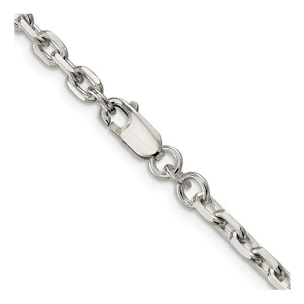 Sterling Silver 3.95mm Beveled Oval Cable Chain Image 3 Texas Gold Connection Greenville, TX
