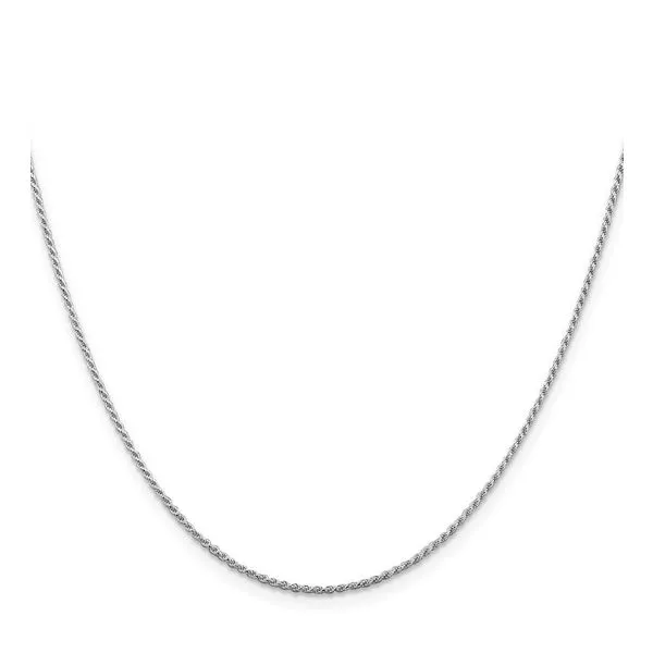 Sterling Silver Rhodium-plated 1.1mm Diamond-cut Rope Chain Image 2 Texas Gold Connection Greenville, TX